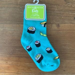 Kids Sushi Socks Stocking Stuffer Funny 2-4 years 6-11 Shoe Unisex NWT